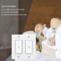 Smart Switch WiFi Wall Light Switch Compatible with Alexa, Google Assistant and IFTTT, Neutral Wire Required, Single Pole, 2 Gang