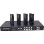 Professional 4K 4x4 HDMI Extender Matrix by OREI - HDBaseT UltraHD 4K @ 60Hz 4:2:0 Over Single CAT5e/6/7 Cable with HDR Switcher & IR Control, RS-232 - Up to 230 Ft - Loop Out - 4 Receivers Included