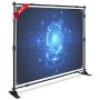 T-SIGN 8x8 ft Backdrop Banner Stand Large Heavy Duty Professional Telescopic Step and Repeat, Trade Show Photo Booth Background, Carry Bag