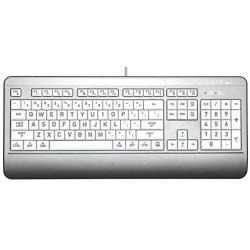Azio KB540 (Mac Version) - Large Print 3-Color LED Wired USB (Type C) Keyboard with Antimicrobial Protection, Washable, Waterproof IP66, Blue Purple Red