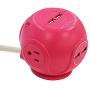 Accell Power Cutie - Compact Surge Protector with 3 Tamper Resistant 540J Surge Protected AC outlets and 4 USB-A Charging Ports, 6ft Cord, Pink (D080B-049P)