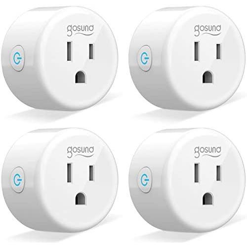 Smart Plug Gosund Smart WiFi Outlet Works with Alexa and Google Home, 2.4G WiFi Only, No Hub Required, ETL and FCC Listed 4 Pack [Upgraded Version]