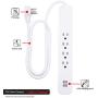 GE Pro Surge Protector Power Strip with USB Fast Charging, Extra Long 8Ft Extension Cord, Flat Plug, 2 Outlet, 2 USB Ports, 2.4A, Wall Mount & 4 Outlet Total 10W/2.1A 2 USB Surge Protector