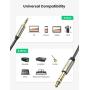 UGREEN 6.35mm Male to 3.5mm Male TRS Stereo Audio Cable with Zinc Alloy Housing and Nylon Braid Compatible for iPod Laptop Home Theater Devices and Amplifiers 6FT