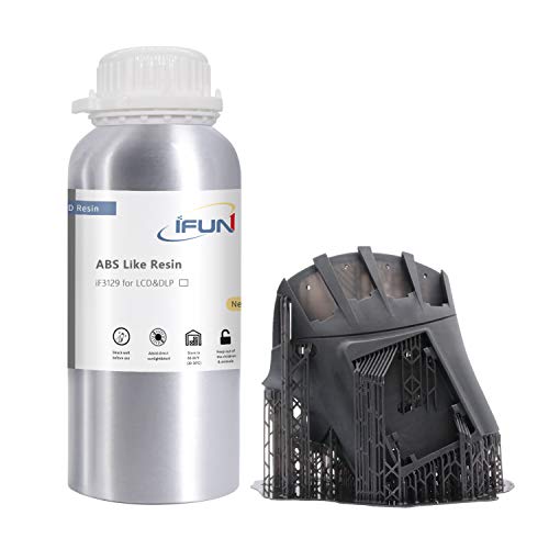 IFUN ABS Like Resin 3D 405nm LCD DLP Printer High Impact High Tough Strength HiTemp Rapid SLA UV 3D Printing Liquid Photopolymer Black 500ml