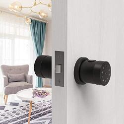 DATO Smart Door Lock - Keyless Fingerprint and Touchscreen Digital Door Lock, Secure Bluetooth, Easy Install, Great for Airbnb, Hotels and Offices, Homes, Apartments, Black(Upgraded 2.0)