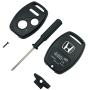 Olivine Auto 3 Buttons Key Fob Casing for Honda Civic CR-V Fit Accord Crosstour Odyssey CR-Z Keyless Entry Remote Key Shell (Only Key Shell Without Blade) (3Button-1CS)