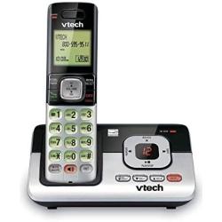 VTech CS6829 DECT6.0 Cordless Phone for Home with Answering System, Caller ID/Call Waiting, Backlit Keypad and Display, Full Duplex Handset Speakphone, Hearing Aid Compatable, Expandable to 5 HS, (Si