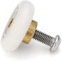 Set of 4 Dia 19mm Stainless Steel Shower Door Wheels Rollers Runners, White, 19mm x 5mm (Stainless steel-4PCS)