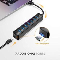 iDsonix USB 3.0 Hub, 7-Port 5V / 3A Powered USB Hub, 5Gbps HighSpeed Data Transmission USB Splitter for Laptop, iMac, Surface Pro, XPS, USB Flash Drives, Mobile HDD, Printer, Camera, and More -Black