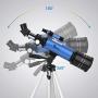TELMU Telescope, 70mm Aperture 400mm AZ Mount Astronomical Refracting Telescope Adjustable(17.7In-35.4In) Portable Travel Telescopes with Backpack, Phone Adapter