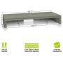 Way Basics TV PC Desktop Modern Computer Monitor Stand Screen Riser (Tool-Free Assembly and Uniquely Crafted from Sustainable Non Toxic zBoard Paperboard), Grey