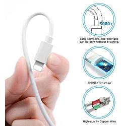 iPhone Wall Charger,Everdigi Dual Port Wall Charger Power Adapter with 2 Pack 3FT iPhone Charger Charging Cord Compatible with iPhone X 8 8Plus 7 7Plus SE 6sPlus 6s 6 5s, iPad and More (white)
