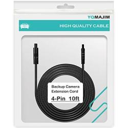 4 Pin Backup Camera Extension Cable,4 Pin 10 Ft Dash Cam Extension Cord 4 Pin Camera Cable for Reverse Camera Car Recorder Rear View Camera(10 ft)