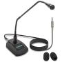 WordSentry Professional Gooseneck 3.5 mm Conference Uni-Directional Cardioid Microphone with Anti-Slip Base and Adjustable Heavy Duty Metal Design