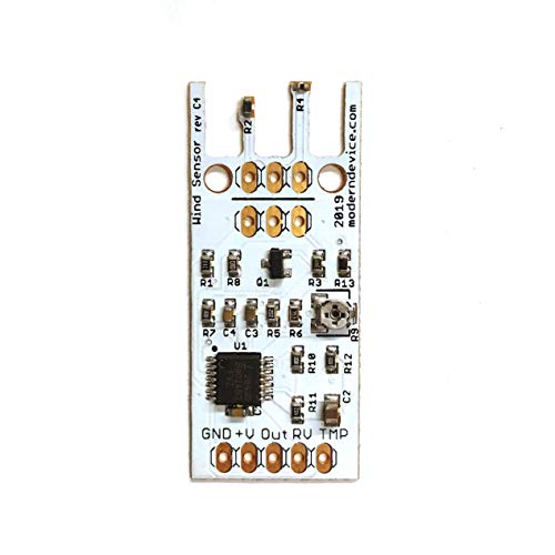 Wind Sensor Anemometer for Arduino, Measure Wind Speed and Temperature with Analog Output Anemometer