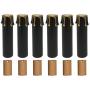 Royal Designs 4 Inch Candle Drip Sleeves Chandelier Socket Covers with Paper Insulation, Black Gold, Set of 6