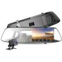 Backup Camera for Cars 4.3 Inch Mirror Dash Cam 1080P TOGUARD Touch Screen Front and Rear Dual Lens Car Camera with Parking Assistance, Rearview Mirror Camera with Waterproof Rear View Reverse Camera