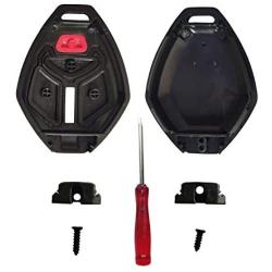 for Mitsubishi Key Fob Shell,Replacement for Mitsubishi Eclipse Endeavor Galant Lancer Outlander Key Fob Shell Housing Keyless Entry Remote Key Fob (1 Black)