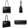 BOSTANTEN Leather Briefcase for Women Vintage 15.6 inch Laptop Bag Business Tote Shoulder Handbag Black BOSTANTEN Leather Briefcase for Women Vintage 15.6 inch Laptop Bag Business Tote Shoulder Handbag Black