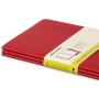 Moleskine Cahier Journal, Soft Cover, Large (5'' x 8.25'') Plain/Blank, Cranberry Red, 80 Pages (Set of 3)