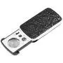Pocket 30X 60X 90X Magnifier with 2 LED 1 Light Handheld Magnifying Professional Slide Out Protective Glass Loupe for Jewelry Rocks Stamps Coins Watches