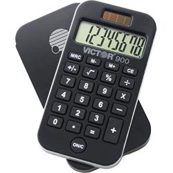 Victor 900 Handheld Calculator, Black, 0.3'' x 2.5'' x 4.3''