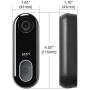 Geeni Video Doorbell | HD 1080p Video Quality, Weather-Resistant, 2-Way Audio | Motion Detection and Alerts | Easy Installation (Existing Doorbell Wiring Required) | Requires 2.4GHz WiFi | Black
