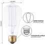 Clear Incandescent Edison Light Bulbs 6 Packs, Brightown Edison Light Bulbs 60 Watt E26 Base Dimmable Decorative Antique Filament Edison Light Bulbs 190 Lumens, Warm White