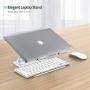 Nulaxy Laptop Stand, Ergonomic Height Angle Adjustable Computer Laptop Holder Compatible with MacBook, Air, Pro, Dell XPS, Samsung, Alienware All Laptops 11-17'', Supports Up to 44 Lbs-Silver