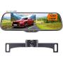 Rohent N01 AHD 1080P Backup Camera with 5'' Mirror Monitor 2021 New Chips Two Video Channels Driving Hitch Rear/Front View ONE-Wire Installation with Grid Lines DIY Setting for Cars,SUVs,Trucks