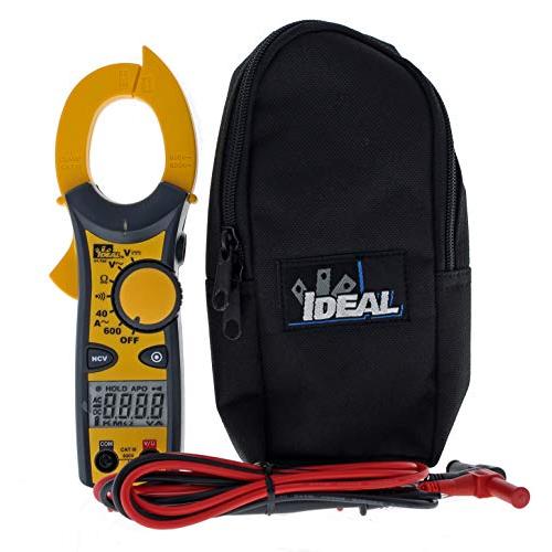 IDEAL INDUSTRIES INC. 61-744 Clamp Meter 600 Amp AC with NCV, Voltage Indicator, CATIII for 600v, Yellow