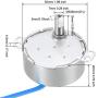 uxcell Synchronous Motor AC 100-127V 2-2.4RMP 50-60Hz 4W Double Flat Shaft CW/CCW