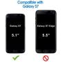 JETech Case for Samsung Galaxy S7 Protective Cover with Shock-Absorption and Carbon Fiber Design (Black)