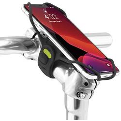 Bone Bike Tie Pro 3, Universal Bike Phone Mount for Stem Mount, Bicycle Motorcycle Phone Holder for iPhone 12 Pro Max Mini 11 X 8 7 6 Plus, Galaxy Note20 10 9 S20 10 9 8, Phones 5.8''-7.2'' (Black)