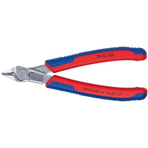 KNIPEX - 78 13 125 Tools - Electronics Super-Knips, INOX Steel, Multi-Component (7813125), 5-Inch with Lead Catcher