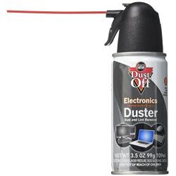 Falcon Dust, Off Compressed Gas (152a) Disposable Cleaning Duster, 1, Count, 3.5 oz Can (DPSJB),Black