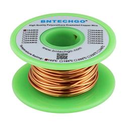 BNTECHGO 16 AWG Magnet Wire - Enameled Copper Wire - Enameled Magnet Winding Wire - 4 oz - 0.0492'' Diameter 1 Spool Coil Natural Temperature Rating 155℃ Widely Used for Transformers Inductors