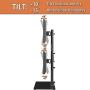 Dual Monitor Stand - Vertical Stack Screen Free-Standing Monitor Riser Fits Two 13 to 30 Inch Screen with Swivel, Tilt, Height Adjustable, Holds One (1) Screen up to 44Lbs HT05B-002