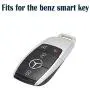 Lcyam Silicone Remote Key Fob Covers Smooth Soft Rubber Case Fits for Mercedes-Benz A220 E63S AMG E-Class GLE 350 4MATIC 2019 2020 2021 (Black Black model 2)