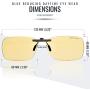 Clip-on Blue Light Reducing Lenses for Daytime Screen and Gaming Use - Relax Your Eyes (Daytime Lens)