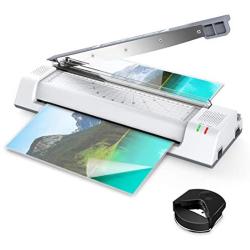 ABOX Laminator OL381C, A3 A4 Laminator Machine 5 in 1 Thermal Laminating Machine with Jam Release Switch, ABS Function, Corner Rounder, 16 Laminating Pouches for Home, Office and School