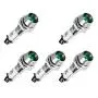 OdiySurveil 5PCS Indicator Light DC 12V, Green, Metal Shell Panel Mount 5/16 inches 8mm