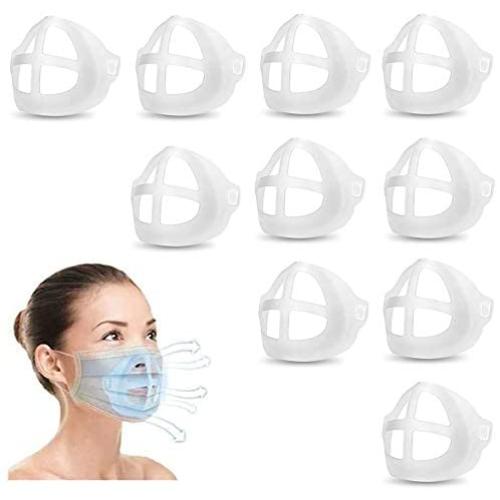 3D Face Mask Bracket Silicone Mask Bracket Internal Holder Frame,Inner Support Frames,Comfortable Breathing,Nose Smoothy, Lipstick Protection 10pcs