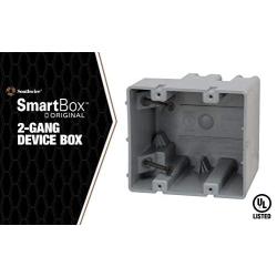 Madison Electric Products MSB2G Two Gang Device Box with Depth Adjustable, Heavy Duty 42lb