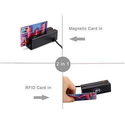 SZiTW MSR100-RF 2 in 1 USB tracks 1/2/3 Magnetic Stripe Card Reader and RFID Card Reader/Writer With SDK Software For POS System