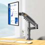 NB North Bayou Monitor Arm Monitor Stand Monitor Desk Mount Height Adjustable VESA Bracket for 17 to 27 Inch Computer Screen - Holds up to 19.8lbs with C Clamp Bolt-Through Grommet Base H80-B