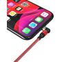 FIELUX Quick 360°+180° Rotation Magnetic Charging Cable Compatible with Micro, Type-C Charging Port Smartphones and i-Product Devices 3 in 1 (3.3 ft, Red)