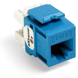 Leviton 61110-RL6 eXtreme 6+ QuickPort Connector, CAT 6, Blue