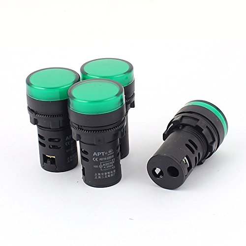 uxcell a15110200ux0132 AC/DC 110V Green LED Indicator Light Pilot Signal Lamp AD16-22DS 4 Pcs